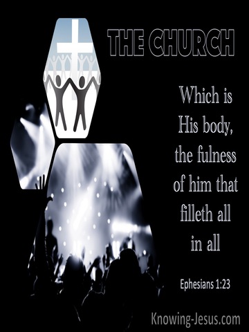 Ephesians 1:23 His Body, The Fulness Of Him That Filleth All In All (black)